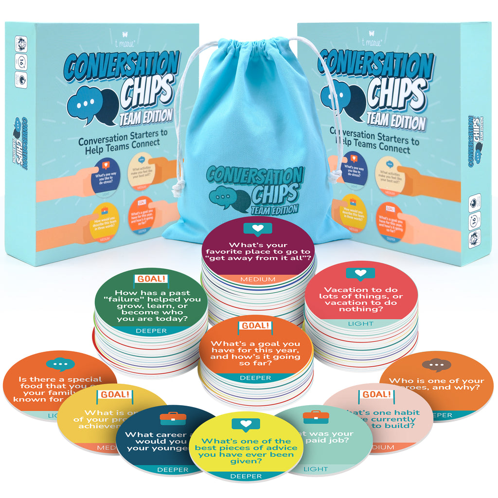 Conversation Chips Team Building Game 2 Pack Bundle - 200  prompts