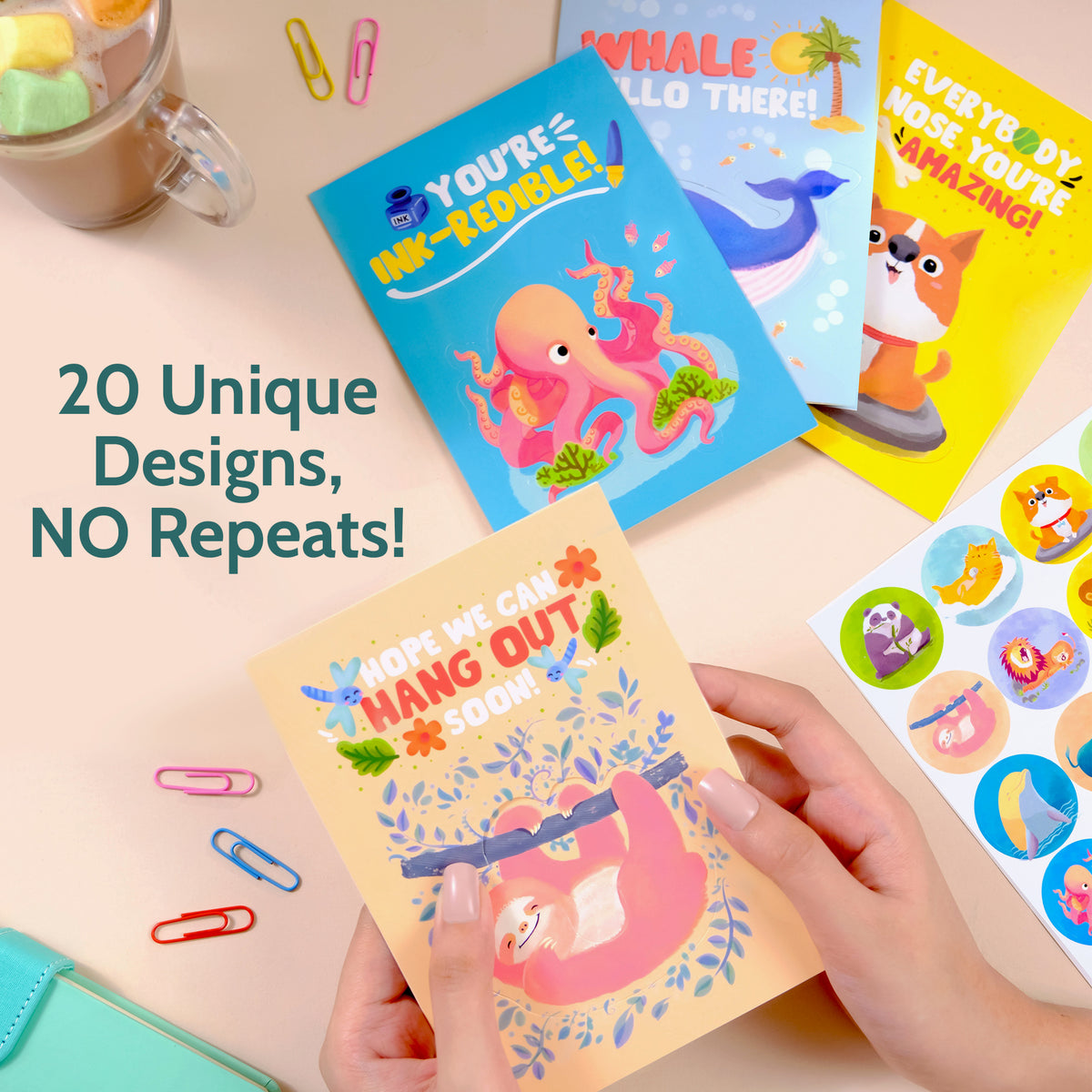 20 Animal Fun Fact Cards with Pop-Out Bookmark Mini Gifts – T Marie ...