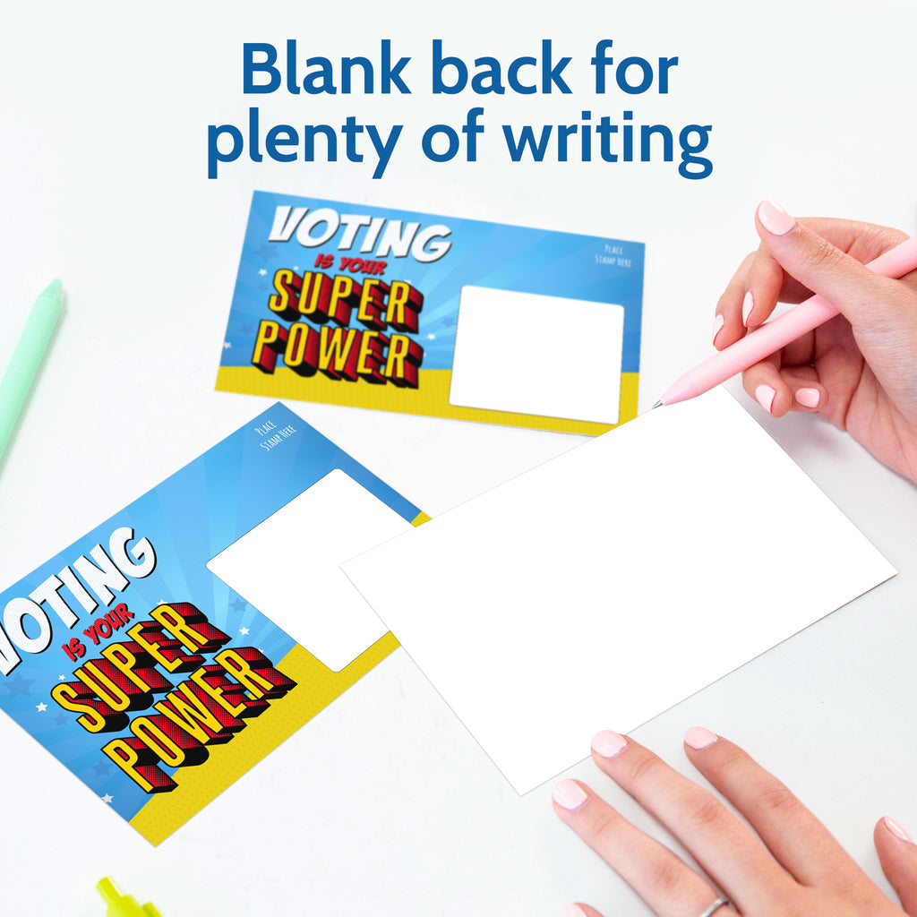 Voting is Your Super Power Vote Postcards – T Marie Stationery