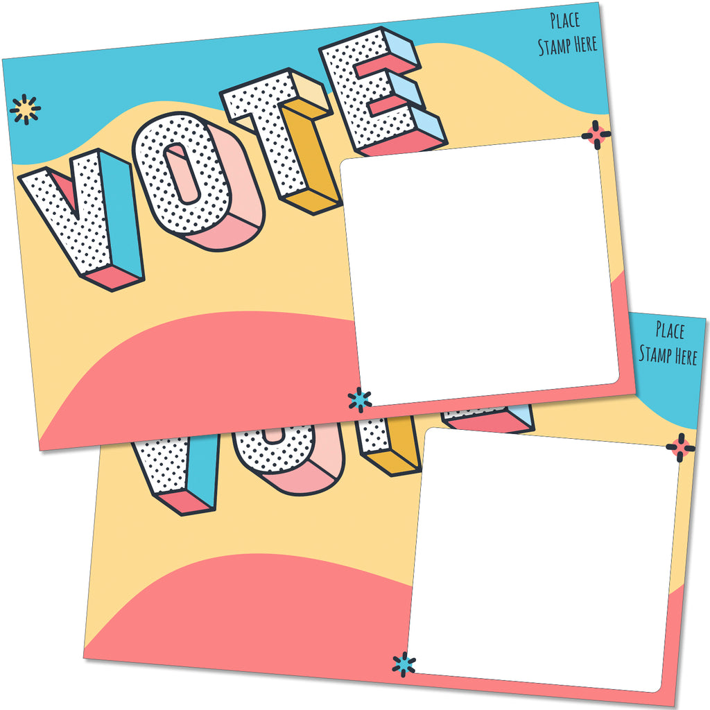 Colorful Voter Postcards