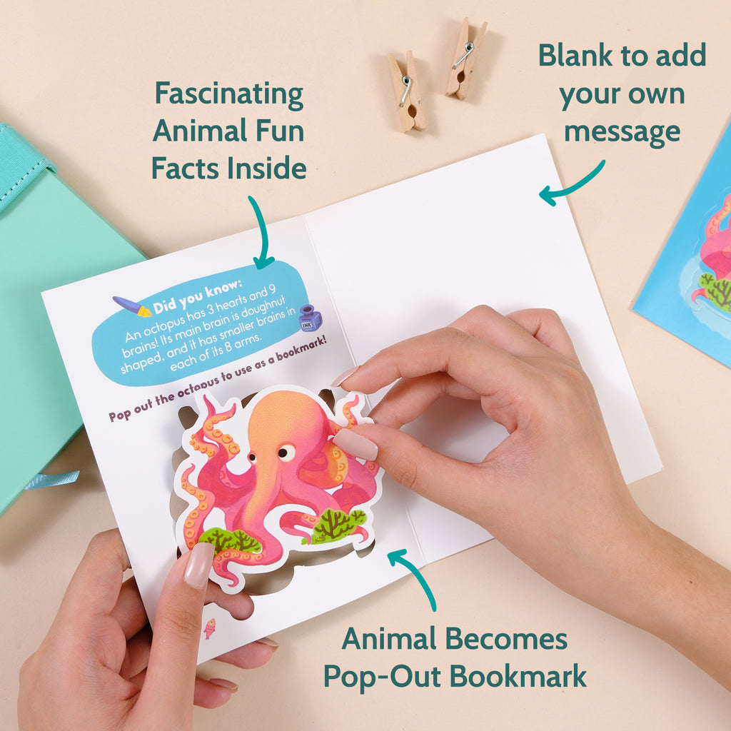 Pop Up Fact File 20 Animal Fun Fact Cards with Pop-Out Bookmark Mini Gifts – T Marie ...